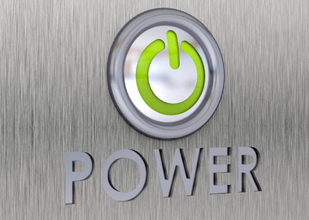 Power Button and brush metalの写真素材