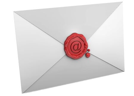 Letter and Mail on Sealing Waxの写真素材