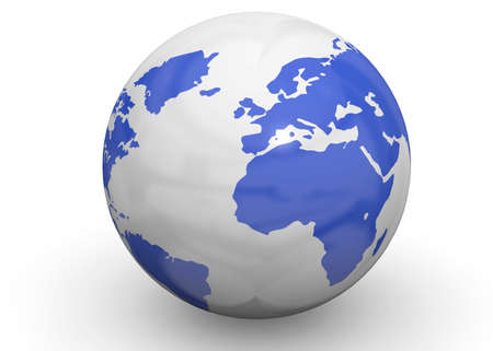 3d World on white background