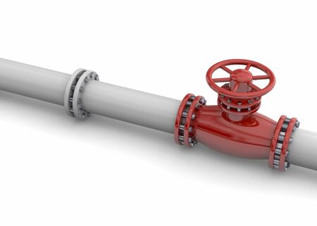 Pipeline 3d on white backgroundの写真素材