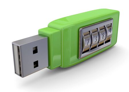 Secure Pendrive with acces codeの写真素材