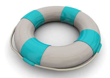 Life Buoy on white Background