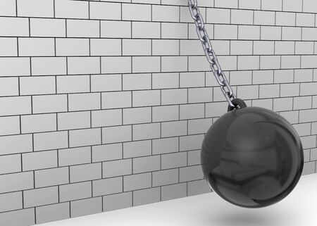 Wrecking Ball break down the wallの写真素材