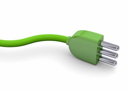 Green plug 3dの写真素材