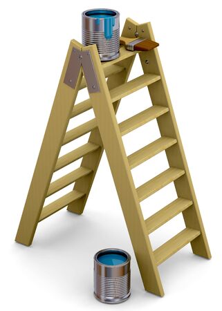 Ladder and color - 3dの写真素材