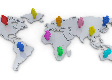 Colorful People on the worldの写真素材