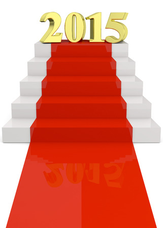 Golden years and red carpetの写真素材
