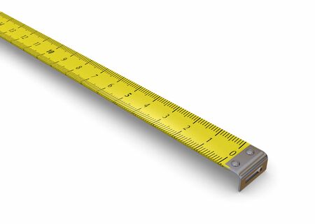 Tape Measure on white backgroundの写真素材