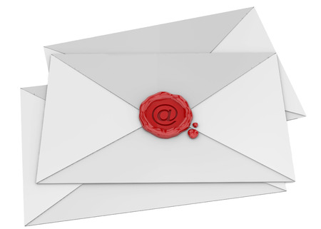 Letter and Mail on Sealing Waxの写真素材