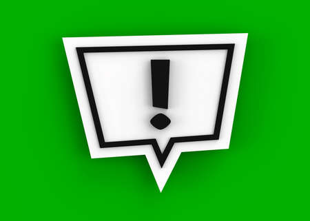 Colorful Warning Exclamation - 3Dの写真素材