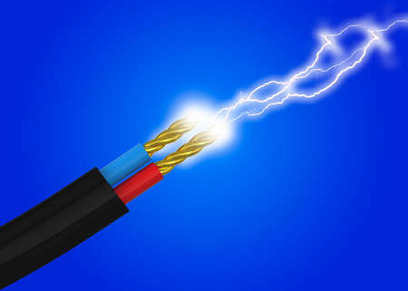 Electricity power and Cable - 3Dの写真素材