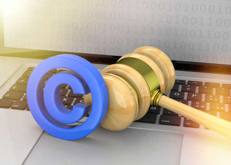 Protect the Copyright - 3D Conceptの写真素材