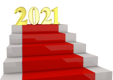 NEW YEAR 2021 - 3Dの写真素材