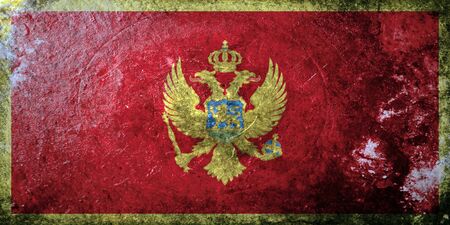 grunge flag of Montenegroの写真素材