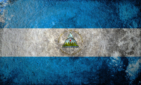 grunge flag of Nicaraguaの写真素材