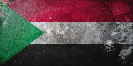 A grunge flag of the Sudanの写真素材