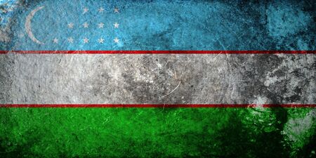 A grunge flag of Uzbekistanの写真素材