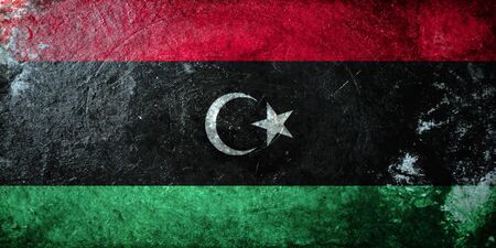 A grunge flag of Libyaの写真素材