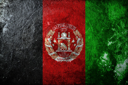 A dirty, grunge design of the flag of  Afghanistanの写真素材