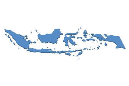 3D map of Indonesiaの写真素材
