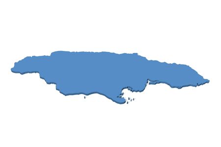 3D map of Jamaicaの写真素材