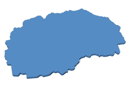 3D map of Macedoniaの写真素材