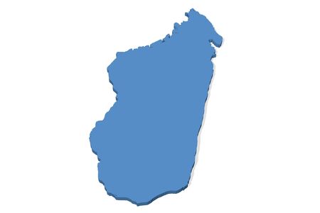 3D map of Madagascarの写真素材