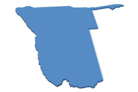 3D map of Namibiaの写真素材