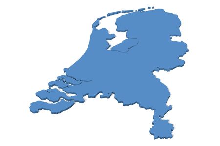 3D map of the Netherlandsの写真素材