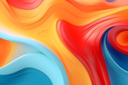 Abstract colorful liquid wave background. Generative AI.の素材