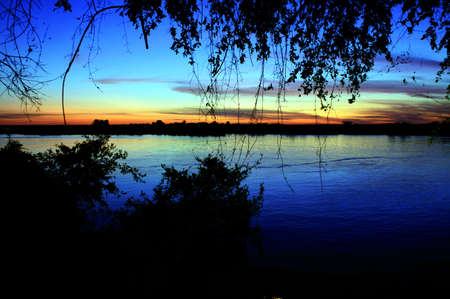 Sunset by Chobe Riverの写真素材