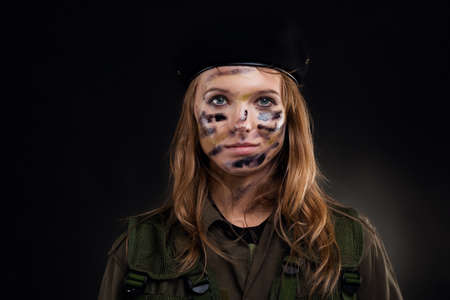 millitary girlの写真素材