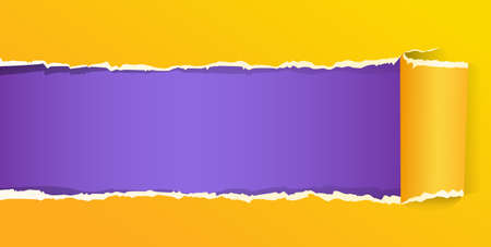Torn color wrapped paper vector illustrationのイラスト素材