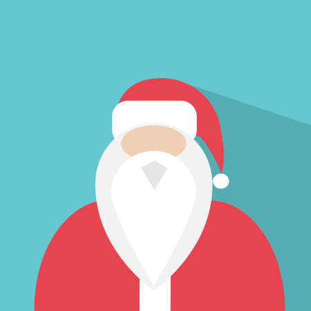 Santa Claus Cartoon profile flat icon christmas holidayのイラスト素材