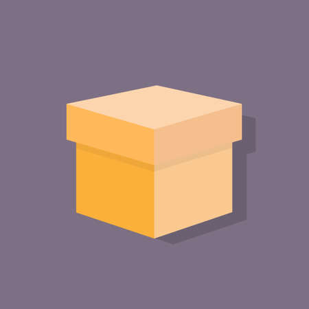 box flat icons design vector shadow colorのイラスト素材