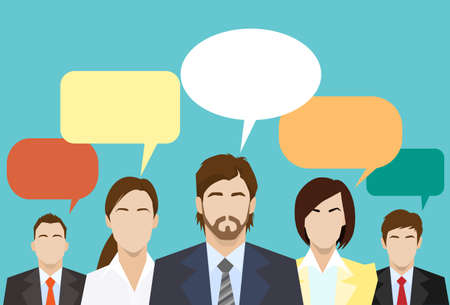 business people group chat global communication socialのイラスト素材