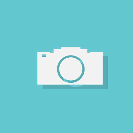photo camera flat icon design vectorのイラスト素材