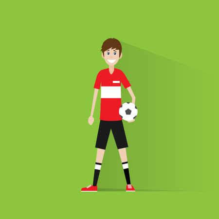 soccer football player with ball flat icon designのイラスト素材
