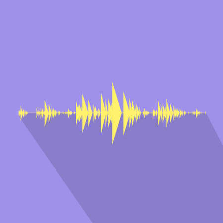 wave audio music stream flat design vectorのイラスト素材