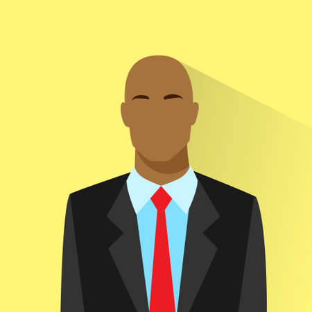 businessman african american bold profile icon male portrait
