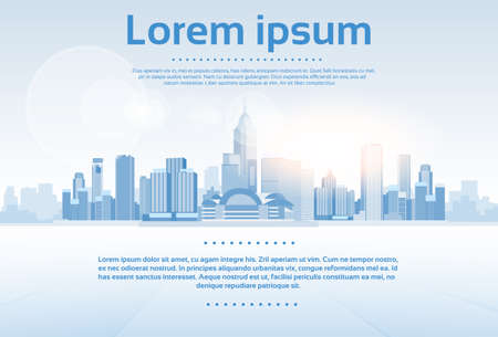 City Skyscraper View Cityscape Background Skyline with Copy Spaceのイラスト素材