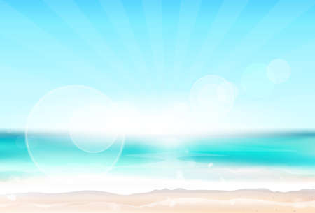 Abstract Colorful Sky Sea Blur Horizon Backgroundのイラスト素材