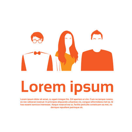 People Contour Profile Icon Set Portrait Vectorのイラスト素材