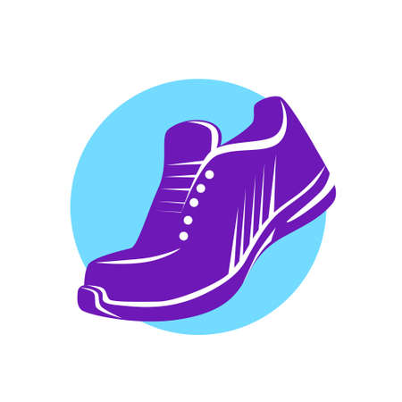 Sneaker Sport Running Shoe Flat Icon Vectorのイラスト素材