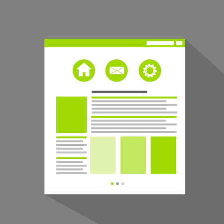 Internet Web Site Page Flat Icon Vectorのイラスト素材