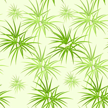 Green Leaves Flower Pattern Background Vector Illustrationのイラスト素材
