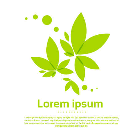 Tree Logo Icon with Green Leaves Vector Illustrationのイラスト素材