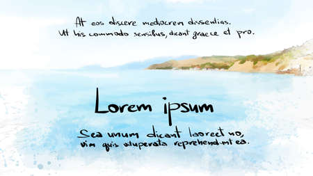 Sea Shore Cape Summer Vacation Vectorのイラスト素材