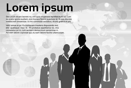 Business People Group Silhouette Executives Team