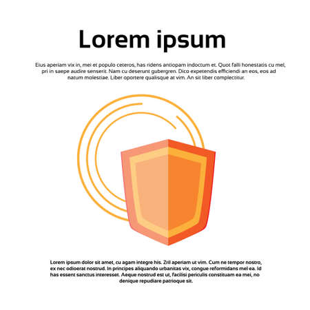 Shield Logo Thin Line Simple Icon Minimalistic Styleのイラスト素材